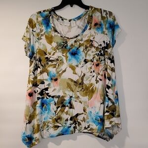 Floral Shirt- Women's- ST. TROPEZ WEST- Size 1X